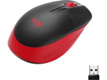 Logitech Wireless Mouse M190 Full-Size, red