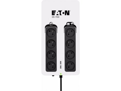 Eaton 3S 700 FR, UPS 700VA / 420W, 8 zásuvek (4 zálohované), USB, 2x USB charge, české zásuvky