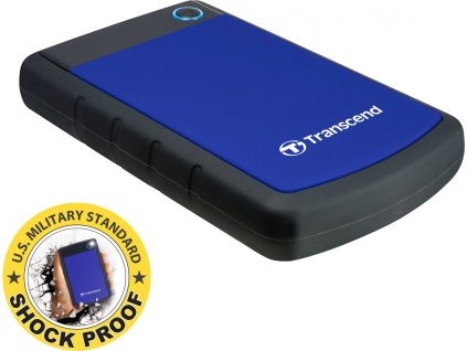 TRANSCEND externí HDD USB 3.0 StoreJet 25H3B, 2TB, Blue (nárazuvzdorný)