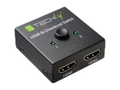 Techly 108606 obojsmerný 2-Port HDMI 2.0 prepínač 2x1 or 1x2 4K 60Hz