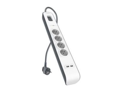 BELKIN SurgeStrip přep.ochrana,4 zásuvky,525J,2USB