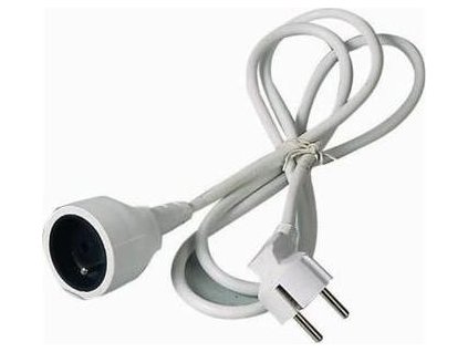 PREMIUMCORD Prodlužovací přívod 230V 3m, 1 zásuvka (M/F) bílá