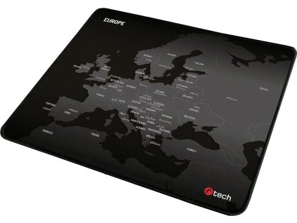 C-TECH herní podložka pod myš MP-01E (Europe), 320x270x4mm, obšité okraje
