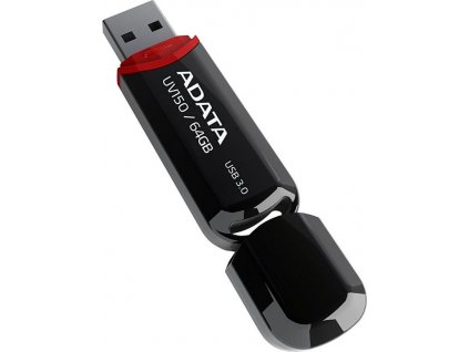 ADATA Flash Disk 64GB UV150, USB 3.1 Dash Drive (R:90/W:20 MB/s) černá