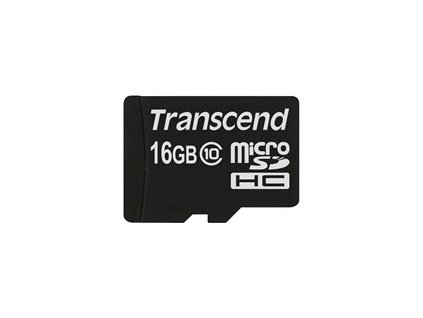 TRANSCEND MicroSDHC karta 16GB Class 10, bez adaptéru