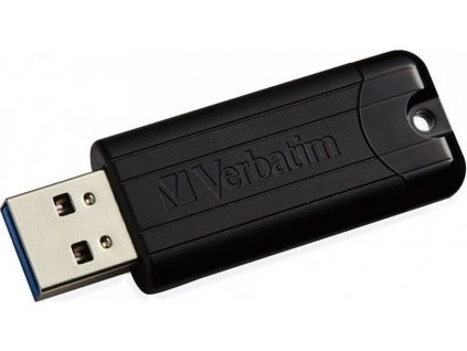VERBATIM Flash Disk 128GB PinStripe USB 3.0, černá