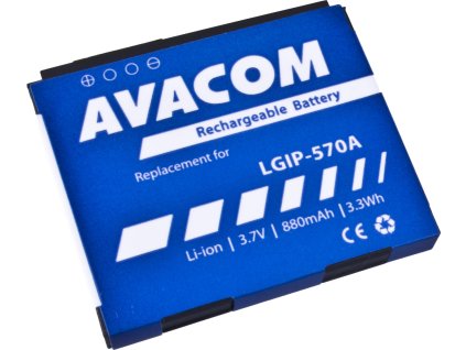 Baterie AVACOM GSLG-KP500-S880A do mobilu LG KP500 Li-Ion 3,7V 880mAh (náhrada LGIP-570A)
