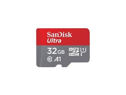 SanDisk MicroSDHC karta 32GB Ultra (120MB/s, A1 Class 10 UHS-I, Android - Tablet Packaging, Memory Zone App) + adaptér