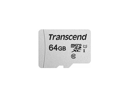 TRANSCEND MicroSDXC karta 64GB 300S, UHS-I U1, bez adaptéru