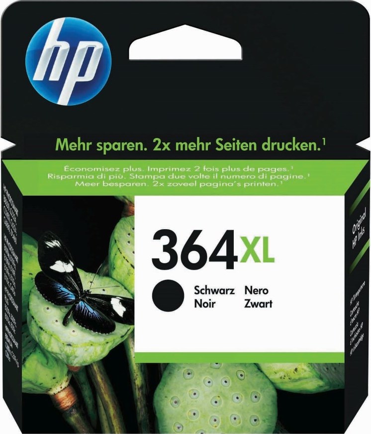HP 364XL High Yield Black Original Ink Cartridge (550 pages) blister
