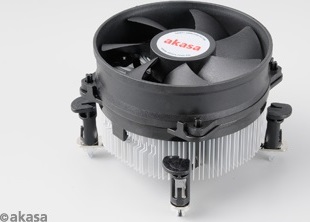 AKASA chladič CPU AK-CCE-7104EP pro Intel  LGA 775/1150/1151/1155/1156/1200, 92mm PWM ventilátor, do 95W