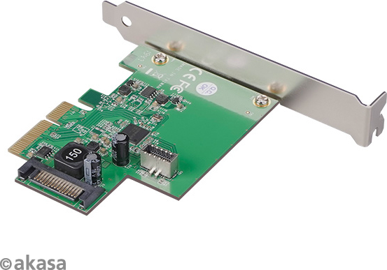 AKASA síťová karta USB 3.2 HOST card, 10Gbps USB 3.2 Gen 2, Interní, 20-pin, PCIe