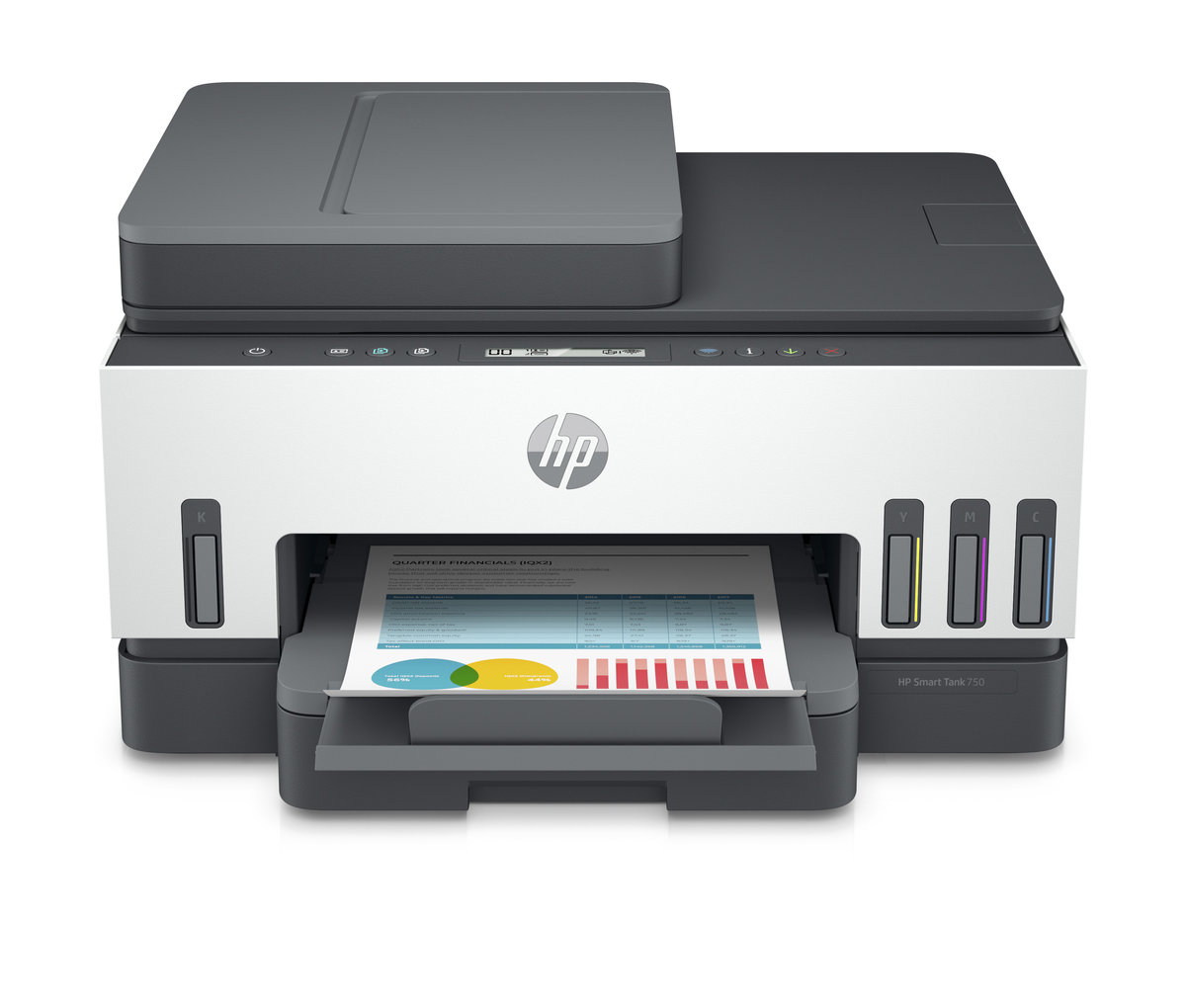 HP All-in-One Ink Smart Tank 750 (A4, 15/9 ppm, USB, Wi-Fi, Ethernet, Print, Scan, Copy, ADF, duplex)