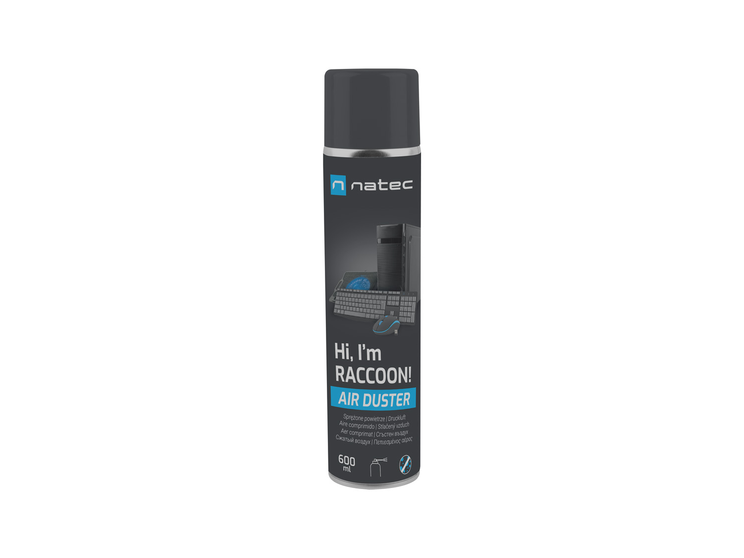 NATEC Compressed air duster Raccoon Air 600ml