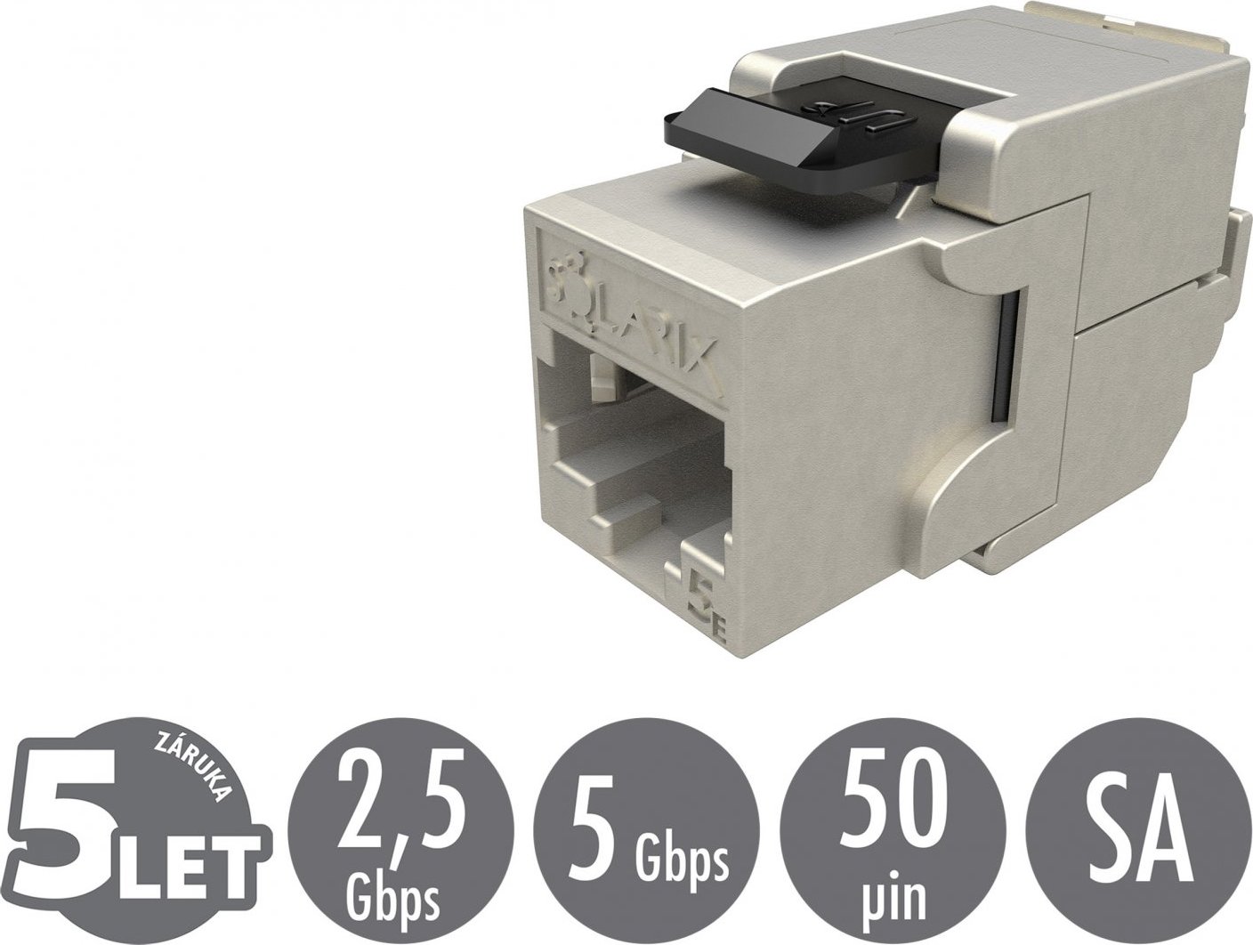 Samořezný keystone Solarix CAT5E STP SXKJ-5E-STP-BK-SA