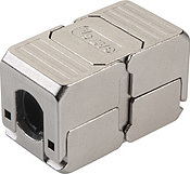 Samořezná spojka CAT6A STP SXSPJ-6A-STP-BK-SA