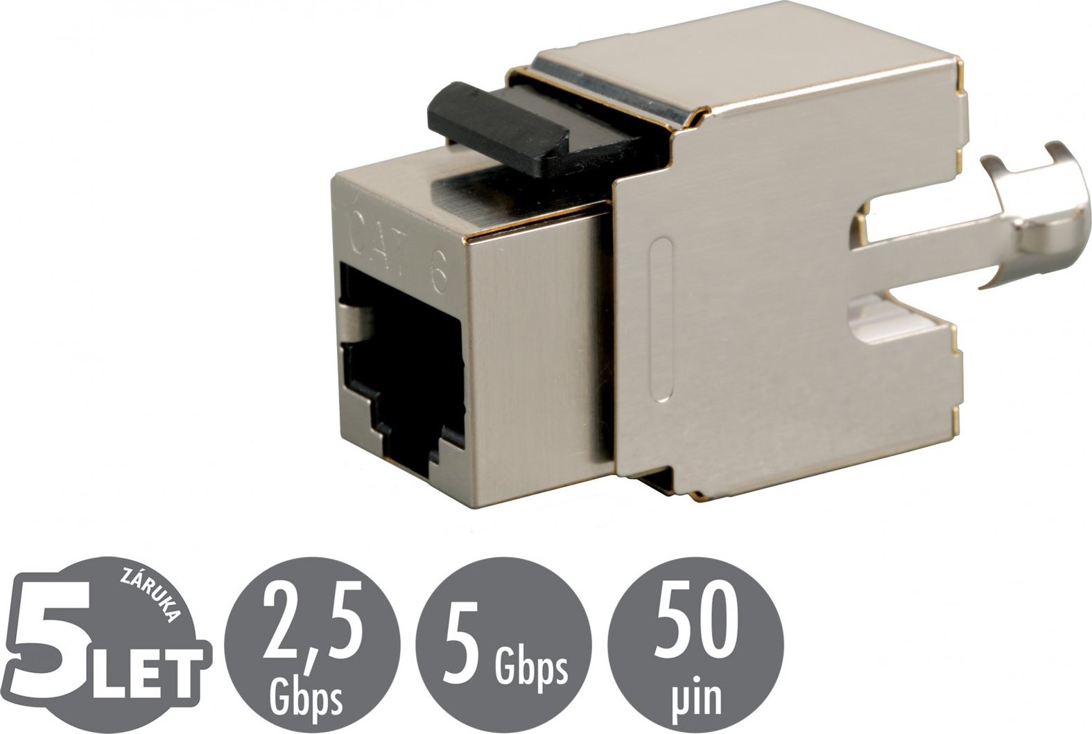 Zařezávací keystone Solarix CAT6 STP SXKJ-6-STP-BK