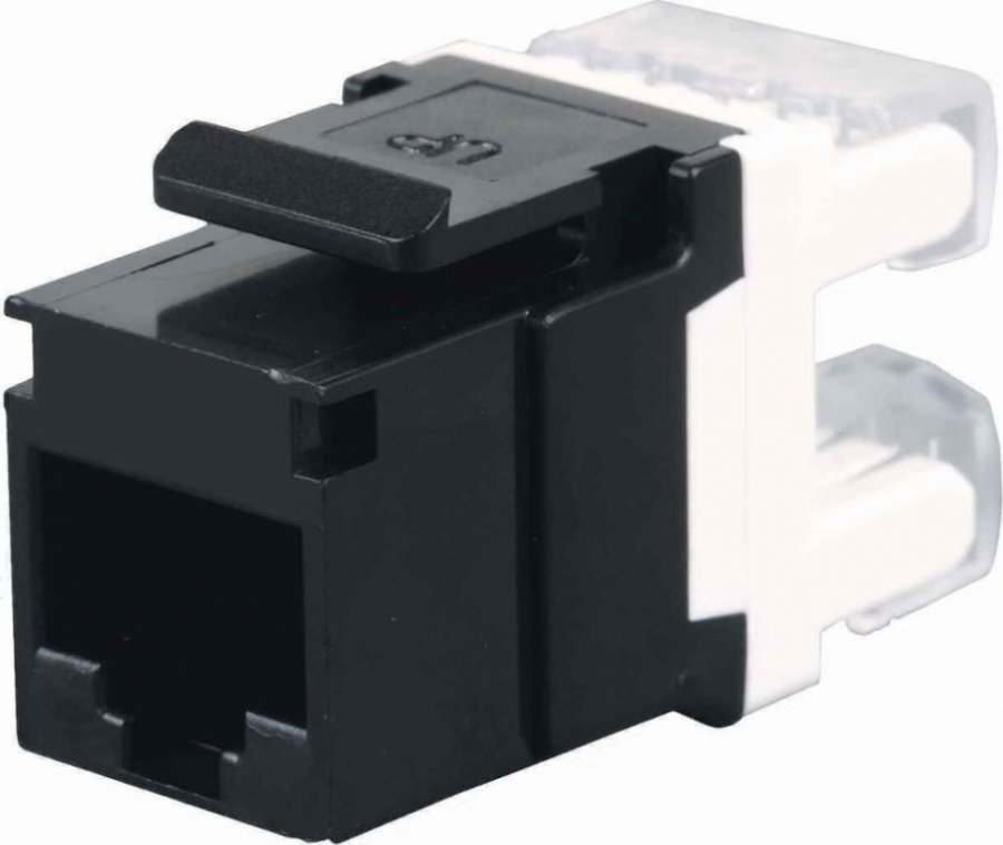 Solarix Zařezávací keystone CAT5E UTP RJ45 černý
