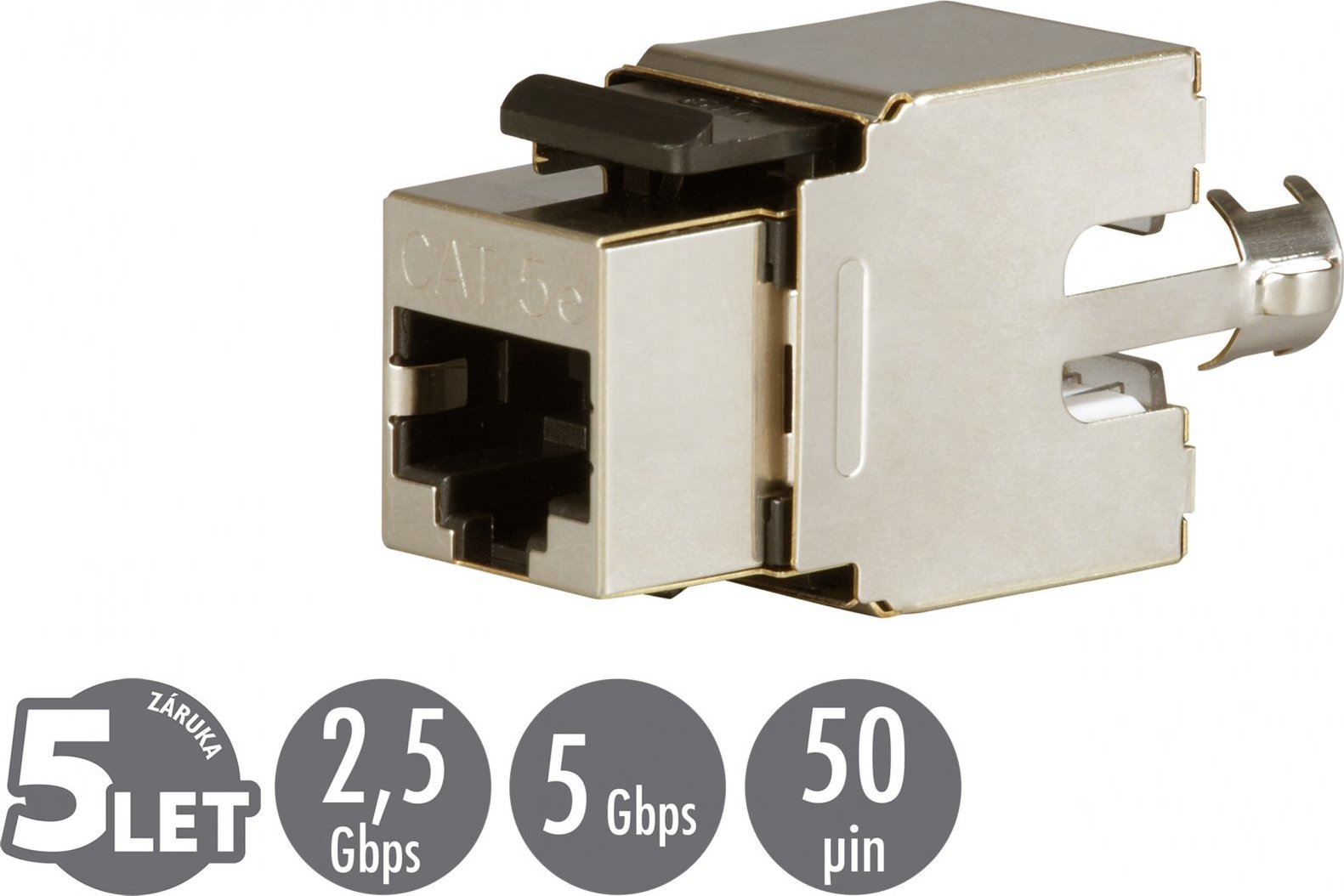 Zařezávací keystone Solarix CAT5E STP SXKJ-5E-STP-BK