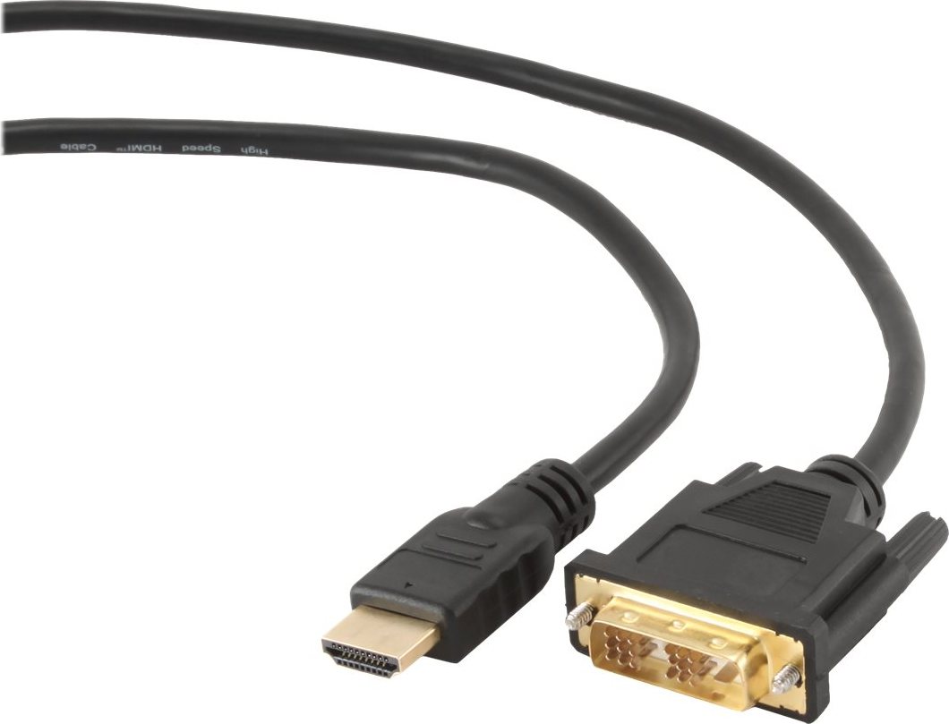 GEMBIRD Kabel HDMI - DVI 3m (M/M, DVI-D, Single Link, zlacené kontakty, stíněný)