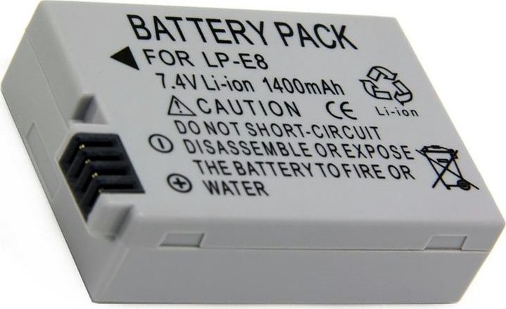 TRX baterie Canon/ 1400 mAh/ pro EOS 550D/ EOS 600D/ EOS 650D/ Kiss X4/ Kiss X5/ Rebel T2/ Rebel T3i/ neoriginální