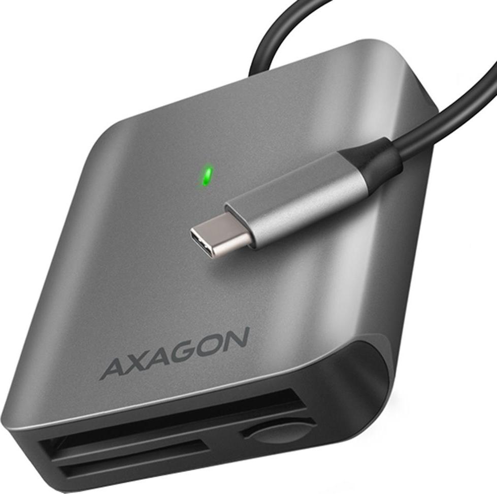 AXAGON CRE-S3C, USB-C 3.2 Gen 1 - SUPERSPEED čtečka karet, 3-slot & lun SD/microSD/CF, podpora UHS-II