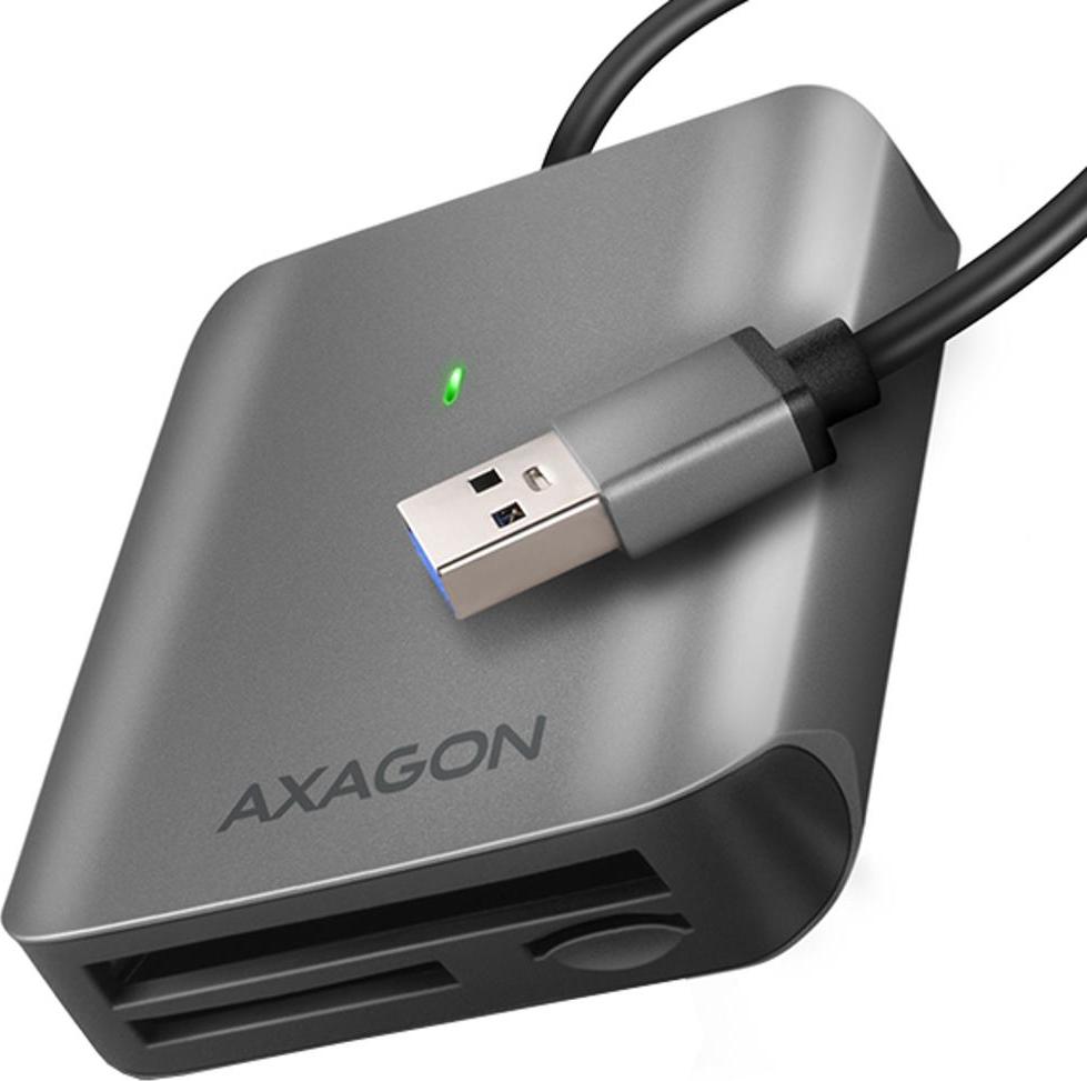 AXAGON CRE-S3, USB-A 3.2 Gen 1 - SUPERSPEED čtečka karet, 3-slot & lun SD/microSD/CF, podpora UHS-II