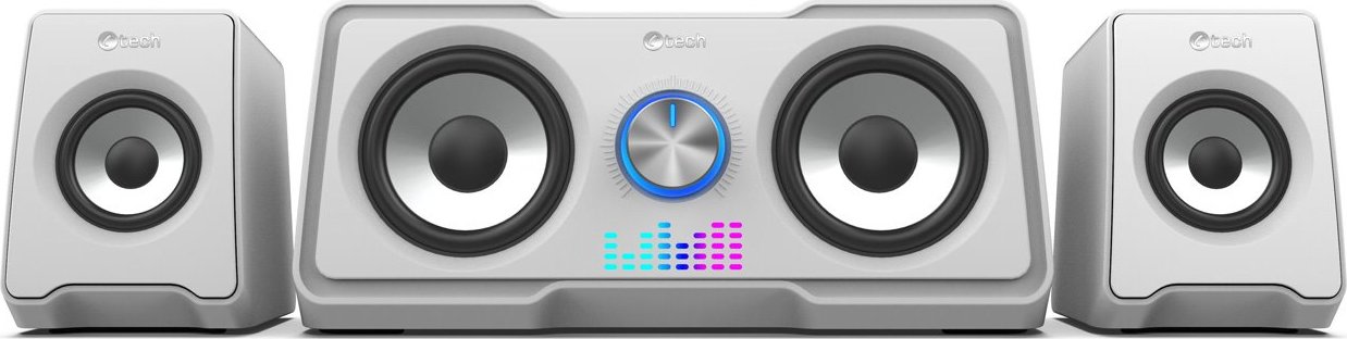 C-TECH reproduktory SPK-16, 2.2, RGB, bílé