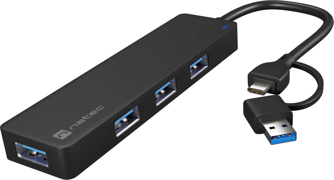 Rozbočovač Natec MAYFLY 4xUSB-A 3.0 HUB + USB-A adaptér