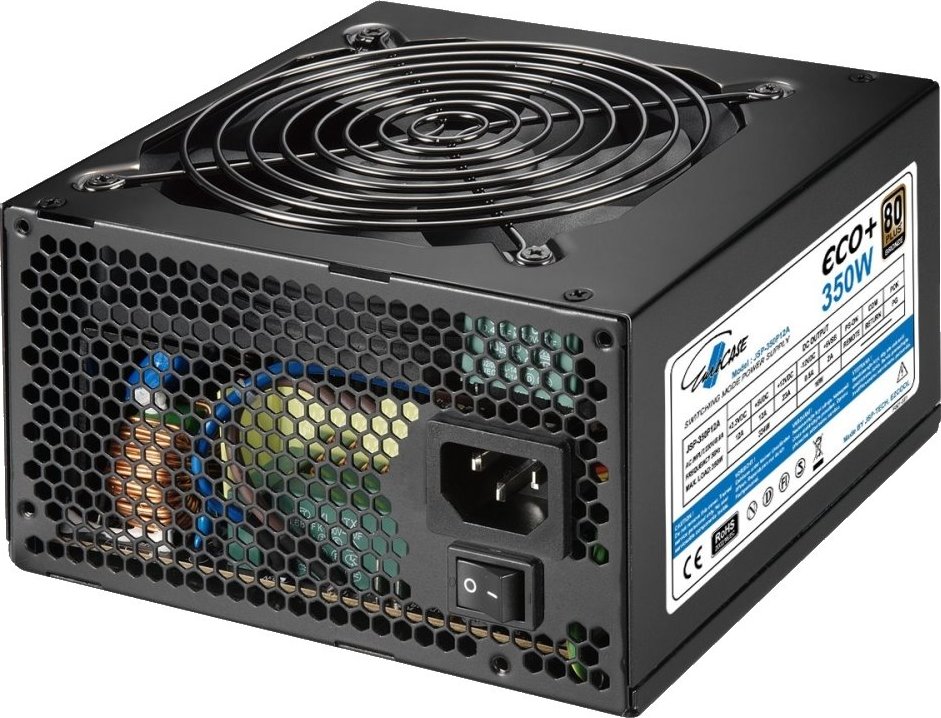 EUROCASE zdroj 350W Eco+, 120mm, 80+ Bronze, ATX