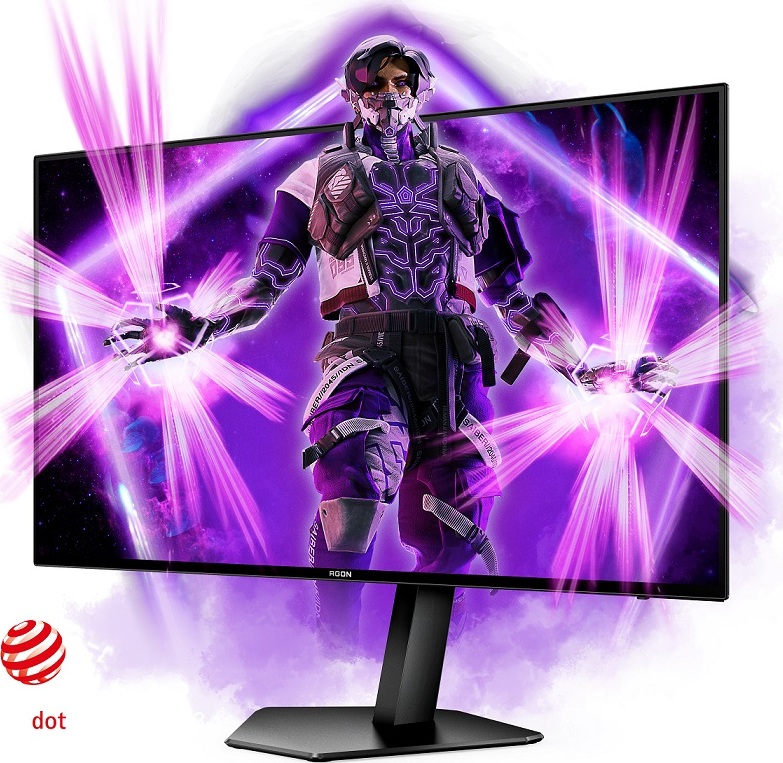 AOC MT OLED LCD WLED 26,5" AG276QZD - OLED panel, 2560x1440, 240Hz, 2xHDMI, 2xDP, USB 3.2, repro, pivot