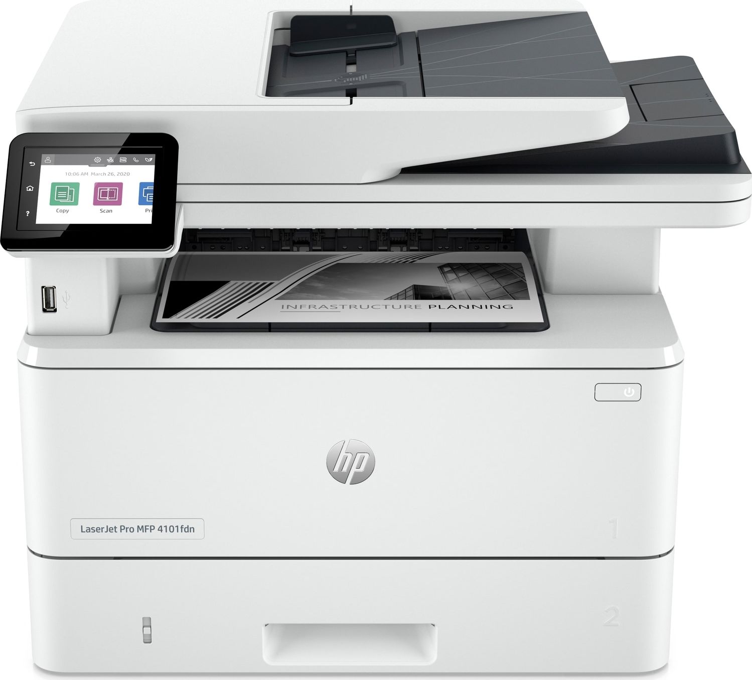 HP LaserJet Pro MFP 4102fdn (40str/min, A4, USB, Ethernet, PRINT, SCAN, COPY, FAX, DADF, duplex)