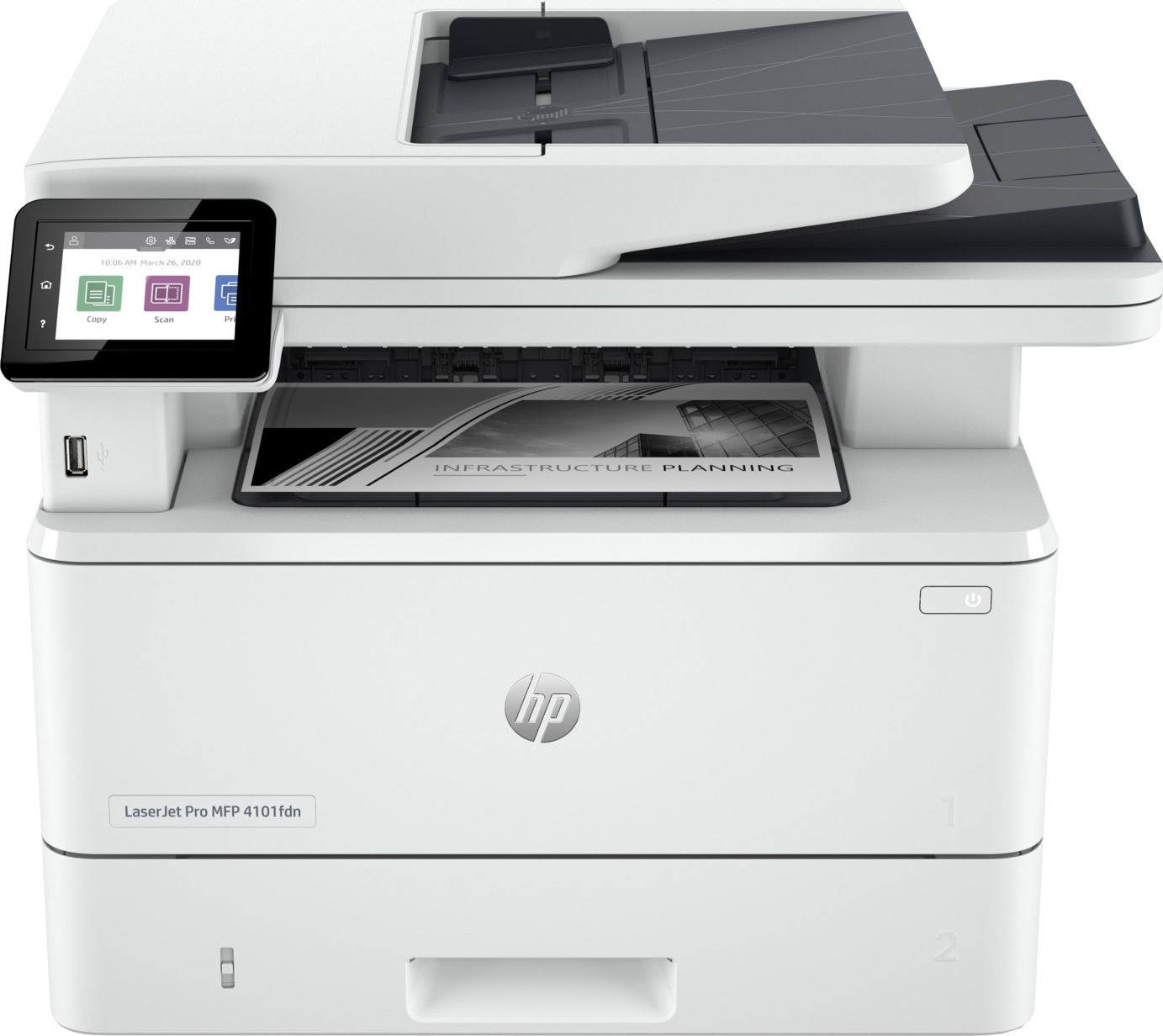 HP LaserJet Pro MFP 4102fdw (40str/min, A4, USB, Ethernet, Wi-Fi, PRINT, SCAN, COPY, FAX, DADF, duplex)