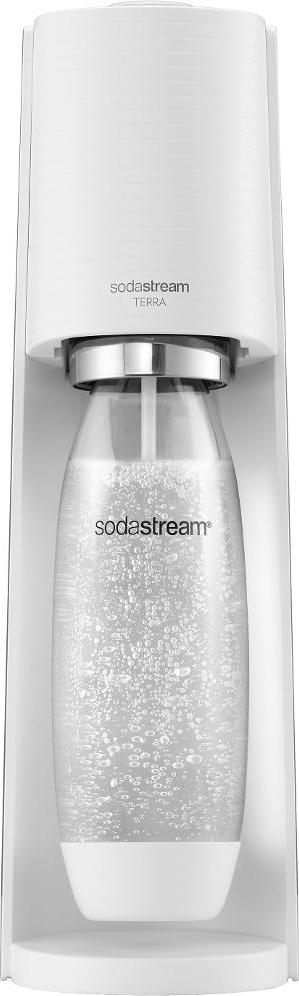 SodaStream Terra White výrobník sody, mechanický, 1l láhev SodaStream Fuse, bombička s CO2, bílý