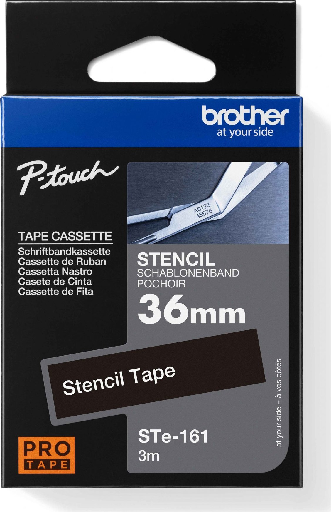 STE161 - kazeta s páskou stencil 36 mm, délka 3m