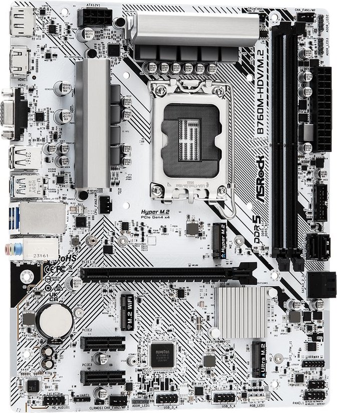 ASRock MB Sc LGA1700 B760M-HDV/M.2, Intel B760, 2xDDR5, 1xDP, 1xHDMI, 1xVGA, mATX