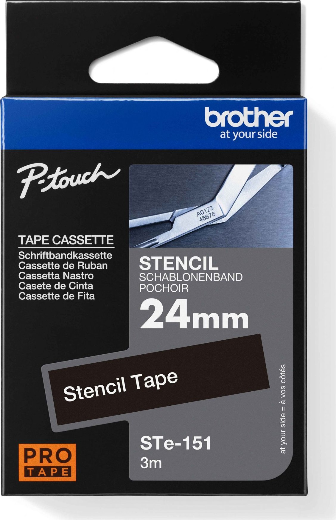 STE151 - kazeta s páskou stencil 24 mm, délka 3m