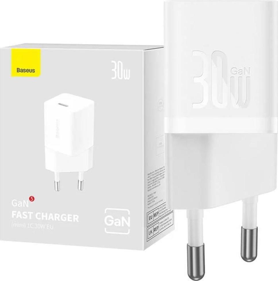 Baseus Rychlonabíječka do sítě GaN5 Mini 30W EU bílá