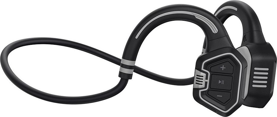 EVOLVEO bezdrátová sluchátka BoneSwim MP3 16GB, na lícní kosti, šedá