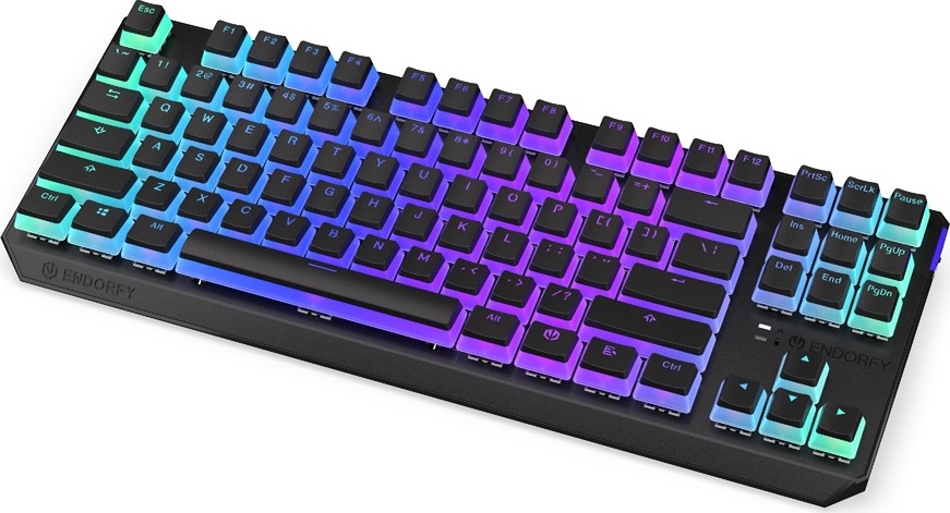 Endorfy herní klávesnice Thock TKL Wireless Red Pudding / RGB / red sw. / bezdrátová / mechanická / US layout / černá