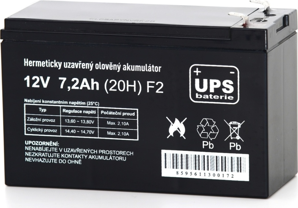 UPS baterie 12V 7,2Ah F2