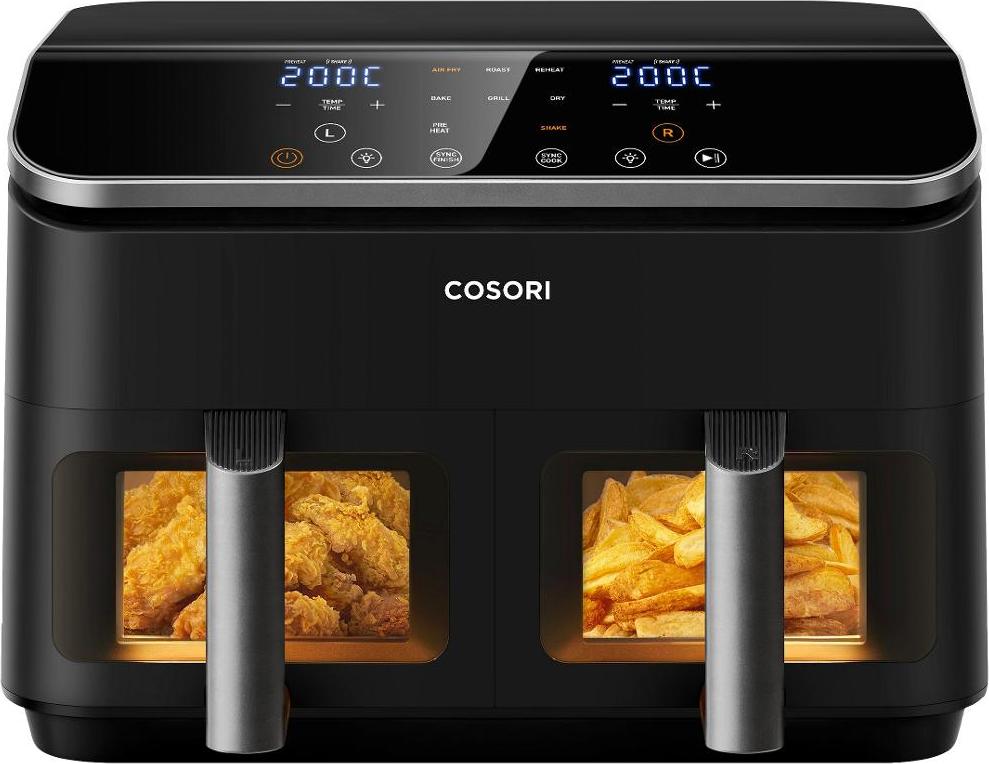 Cosori Dual Basket horkovzdušná fritéza 8.5l  + 5x špíz a rošt