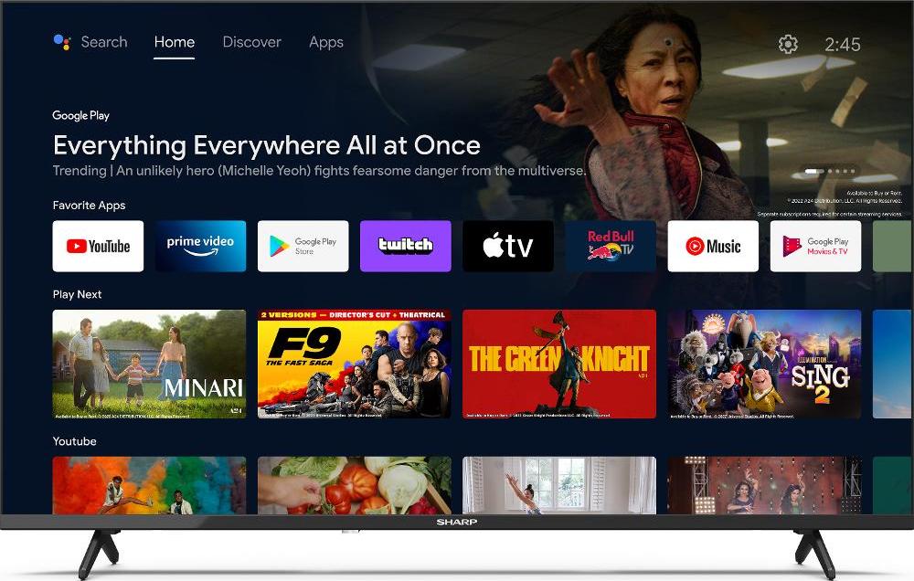 40FH2EA ANDROID FRAMELESS FHD TV SHARP