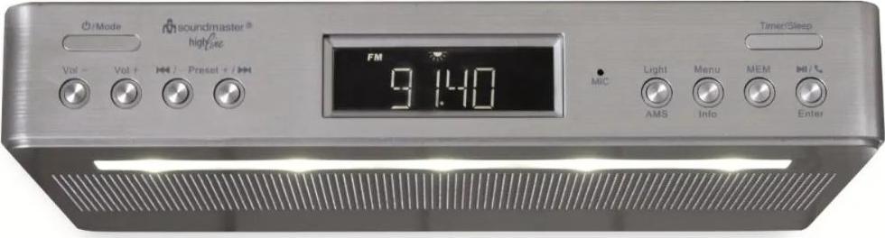 Soundmaster UR2045SI kuchyňské rádio s DAB+ / RDS / BT/  Duální alarm/ časovač / stříbrný