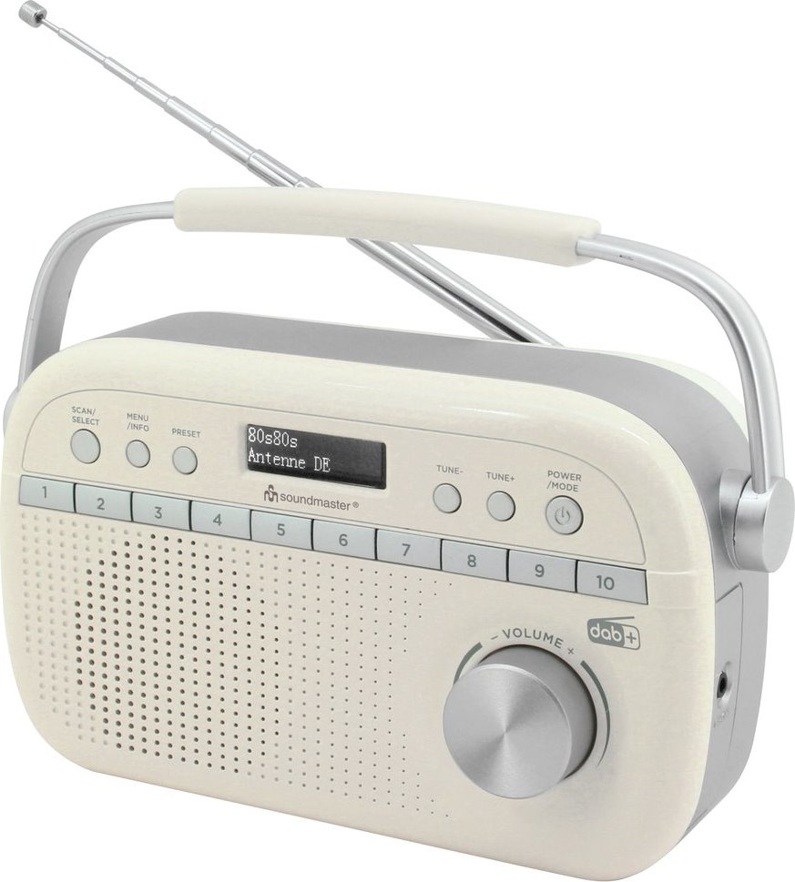 Soundmaster DAB280BE rádio/ DAB+/ UKW/ RDS/ Budík/ Hodiny/ Bílé