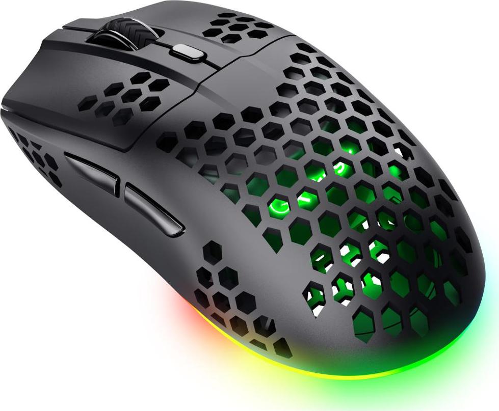 TRUST bezdrátová myš GXT 929 Helox Lightweight, RGB, Černá