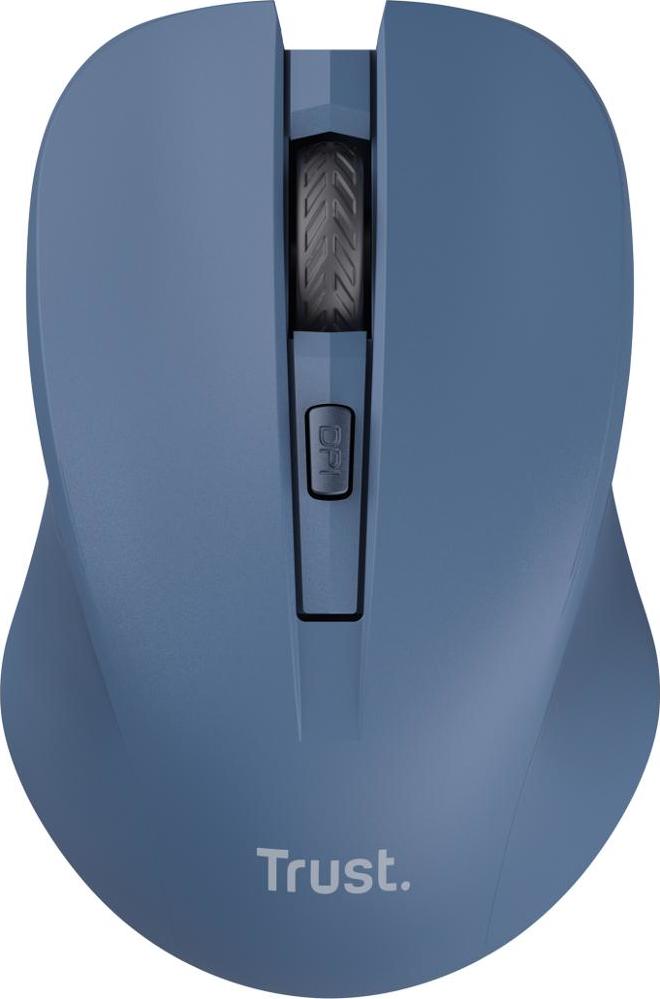 TRUST myš Mydo tichá bezdrátová myš, optická, USB, modrá