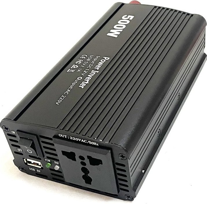 EUROCASE měnič napětí DY-8109-12, AC/DC 12V/230V, 500W, USB