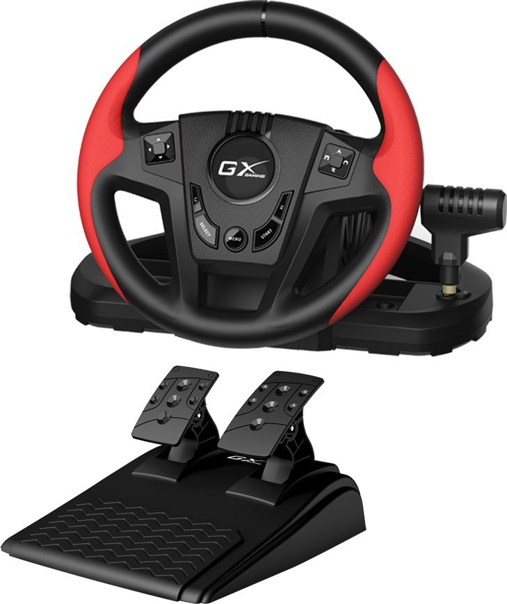 GENIUS GX Gaming volant SpeedMaster/ drátový/ USB/ vibrační/ pedály/ pro PC,PS