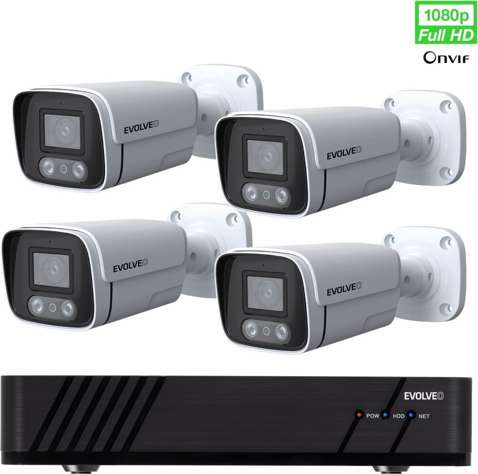 EVOLVEO kamerový systém Detective POE8 SMART, 4 kamery